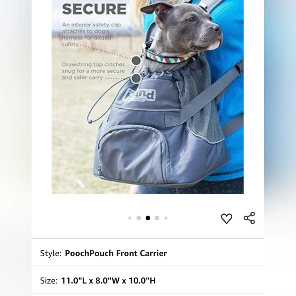 NEW Outward Hound Blue and Gray Dog Backpack